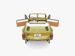 generic 60s amphibious car 3D Model
