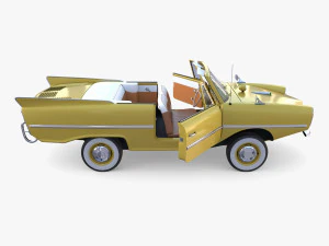 generic 60s amphibious car 3D Model