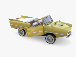 generic 60s amphibious car 3D Модель