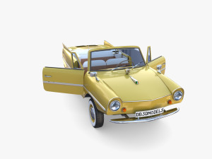 generic 60s amphibious car 3D Модель