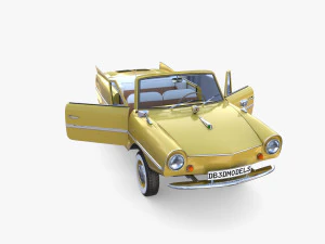 generic 60s amphibious car 3D Model