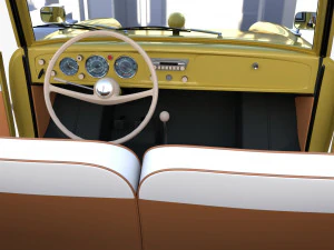 generic 60s amphibious car 3D Model
