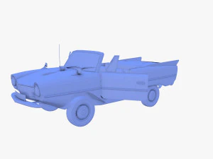 generic 60s amphibious car 3D Model