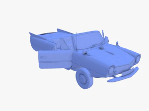 generic 60s amphibious car 3D Model