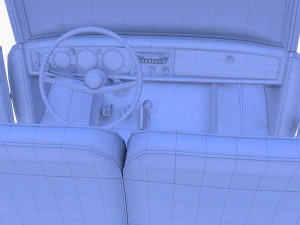 generic 60s amphibious car 3D Model