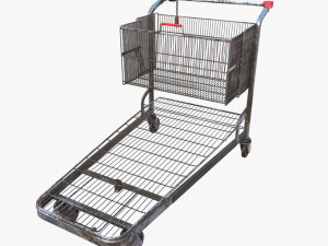 shopping cart weathered v2 3D Model