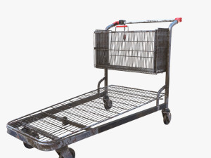 shopping cart weathered v2 3Dモデル
