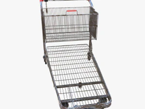 shopping cart weathered v2 3D Model