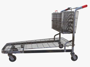 shopping cart weathered v2 3D Model