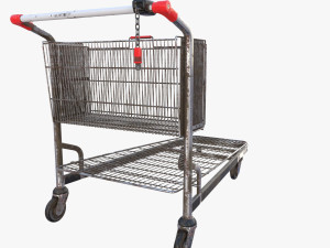 shopping cart weathered v2 3Dモデル
