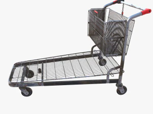 shopping cart weathered v2 3D Model