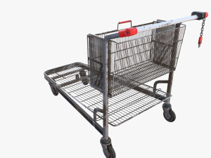 shopping cart weathered v2 3Dモデル