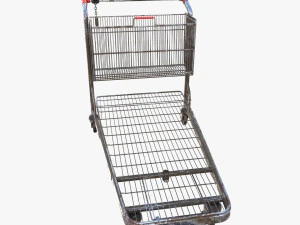 shopping cart weathered v2 3D Model