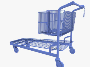 shopping cart weathered v2 3Dモデル