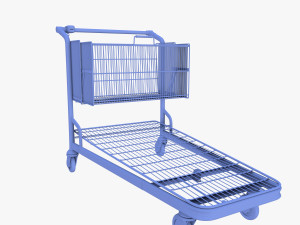 shopping cart weathered v2 3Dモデル