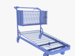 shopping cart weathered v2 3D Model