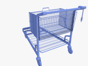 shopping cart weathered v2 3Dモデル