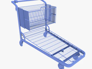 shopping cart weathered v2 3D Model