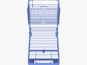 shopping cart weathered v2 3D Model