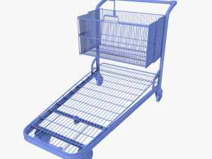 shopping cart weathered v2 3D Model