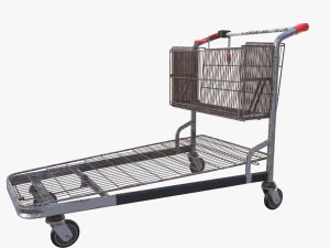 carrello della spesa stack esposto alle intemperie v2 Modello 3D