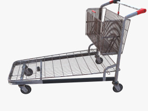shopping cart weathered stack v2 3D Model