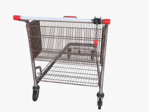 shopping cart weathered stack v2 3D Model