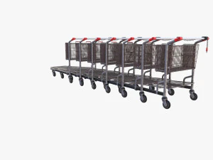 carrello della spesa stack esposto alle intemperie v2 Modello 3D