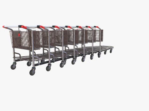 carrello della spesa stack esposto alle intemperie v2 Modello 3D