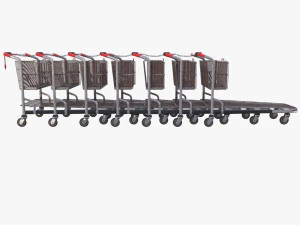 carrello della spesa stack esposto alle intemperie v2 Modello 3D