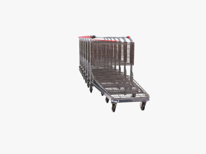 shopping cart weathered stack v2 3D Model