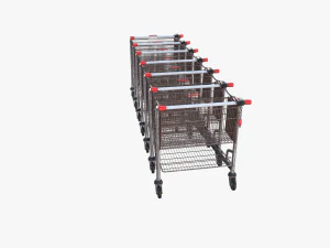 carrello della spesa stack esposto alle intemperie v2 Modello 3D