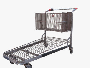 shopping cart weathered stack v2 3D Model