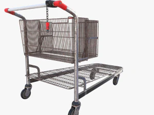 carrello della spesa stack esposto alle intemperie v2 Modello 3D