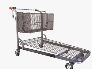 shopping cart weathered stack v2 3D Model