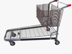 shopping cart weathered stack v2 3D Model