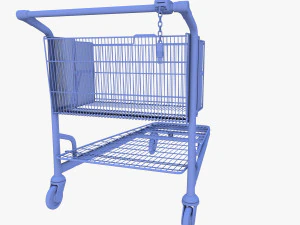 carrello della spesa stack esposto alle intemperie v2 Modello 3D