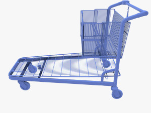 shopping cart weathered stack v2 3D Model