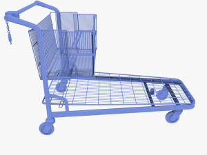 shopping cart weathered stack v2 3D Model