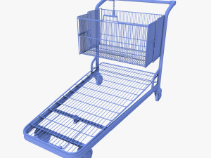 shopping cart weathered stack v2 3D Model