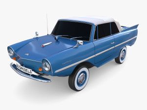 amphicar 770 blue top up 3D Model