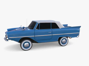amphicar 770 blue top up 3D Model