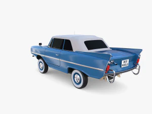 amphicar 770 blue top up 3D Model