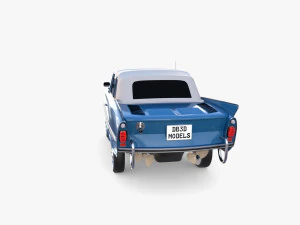 amphicar 770 blue top up 3D Model