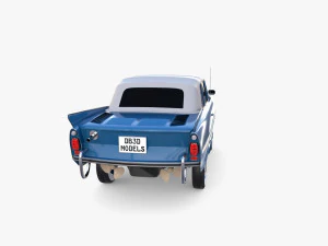 amphicar 770 blue top up 3D Model