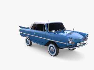 amphicar 770 blue top up Modelo 3D