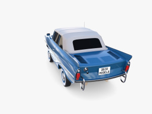 amphicar 770 blue top up Modelo 3D