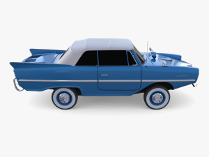 amphicar 770 blue top up Modelo 3D