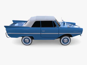 amphicar 770 blue top up 3D Model