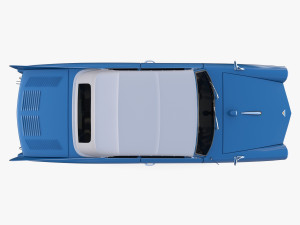 amphicar 770 blue top up Modelo 3D